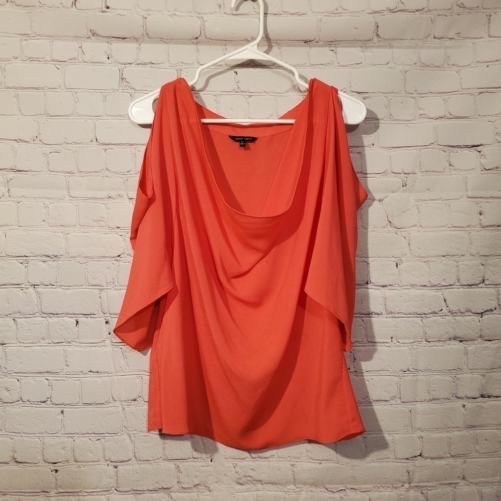 NAKED ZEBRA COLD SHOULDER BLOUSE